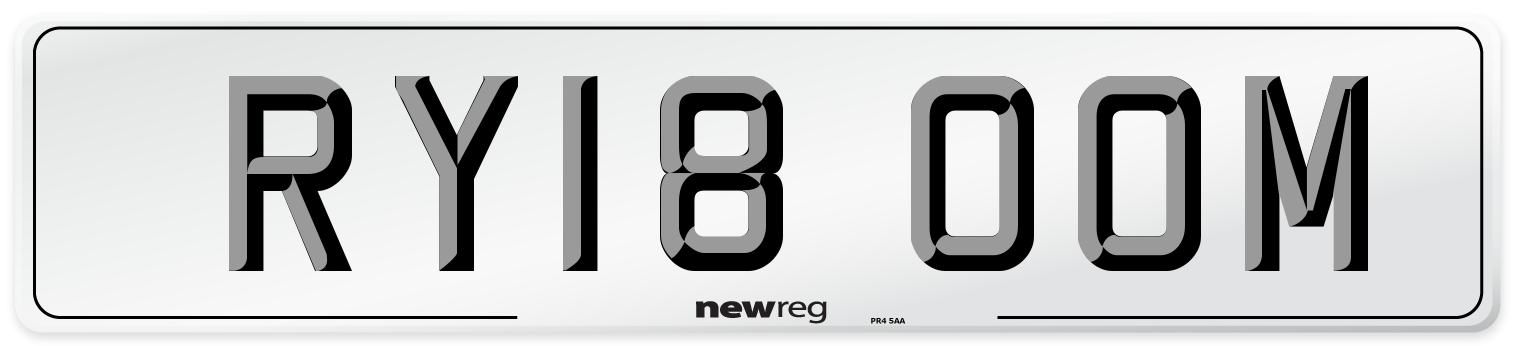 RY18 OOM Number Plate from New Reg